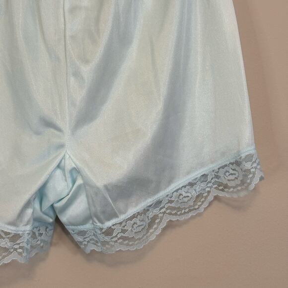 Vintage Luxer Dame Pettipant Tap Boy Shorts 7 White Satin Lingerie Underwear USA - Picture 5 of 6